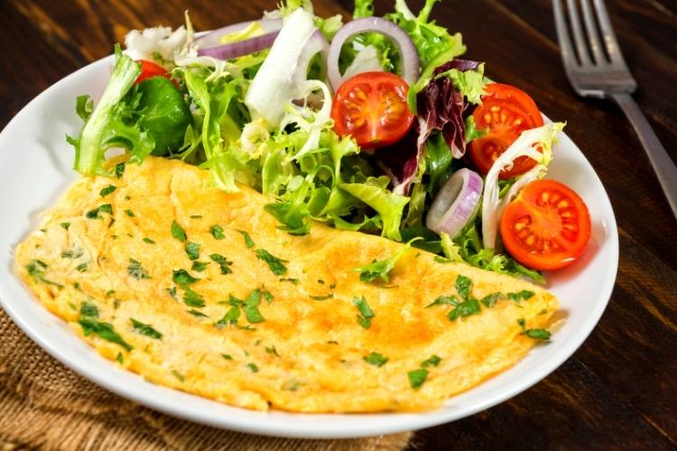 receita de acompanhamentos omelete de legumes ebd