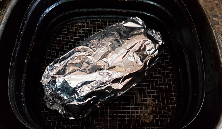 carne assada na airfryer com papel alumínio